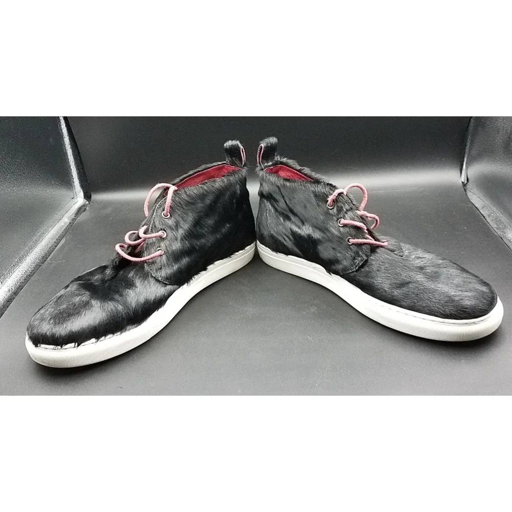 Harris Andrews Pony Chukka‎ Boot Black Lorain Calf Hair Sneakers Sole Size 13M